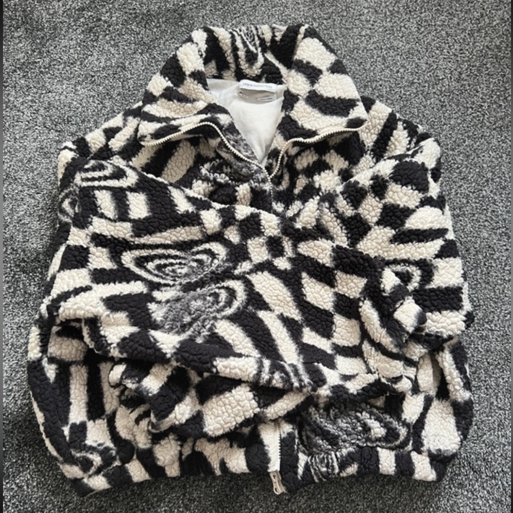 Urban outfitters groovy outerwear puffer jacket fleece winter coat - Picture 2 of 4